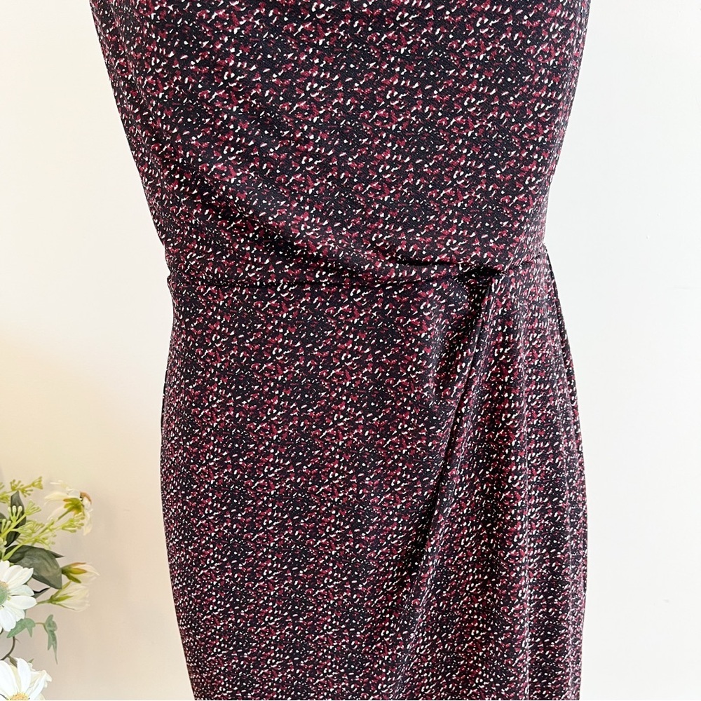 Ann Taylor Drape Neck Print Sleeveless Dress Petite Size 10 - Picture 5 of 9